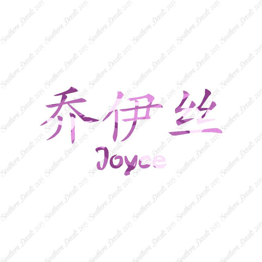Chinese Name Symbols "Joyce"