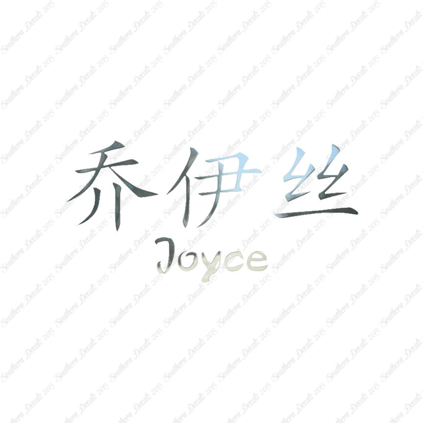 Chinese Name Symbols "Joyce"