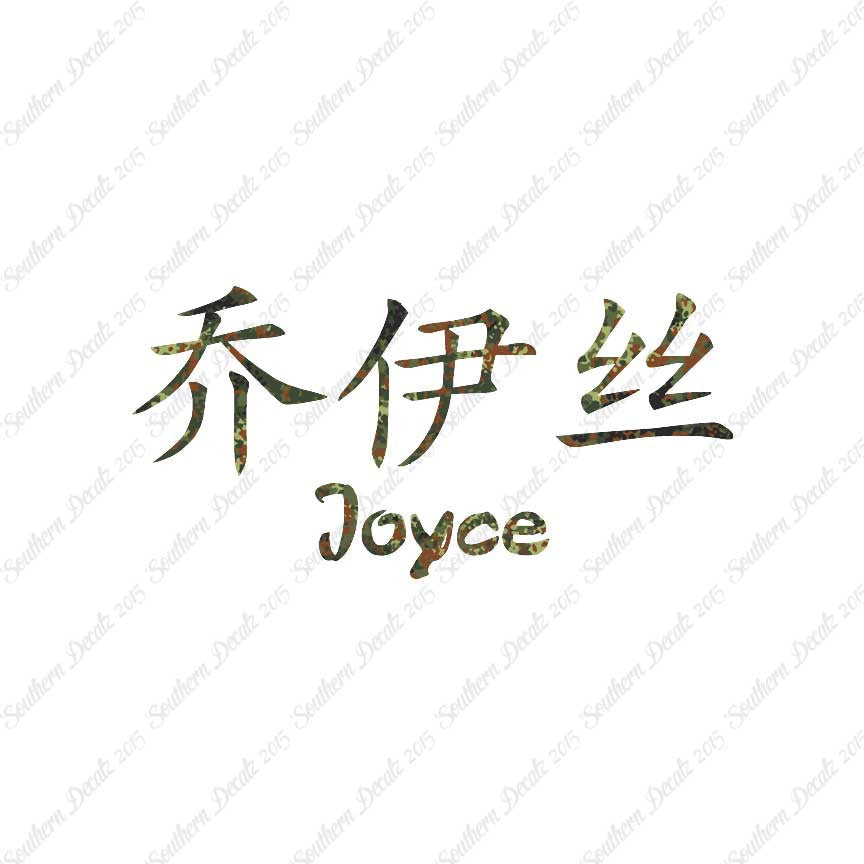 Chinese Name Symbols "Joyce"