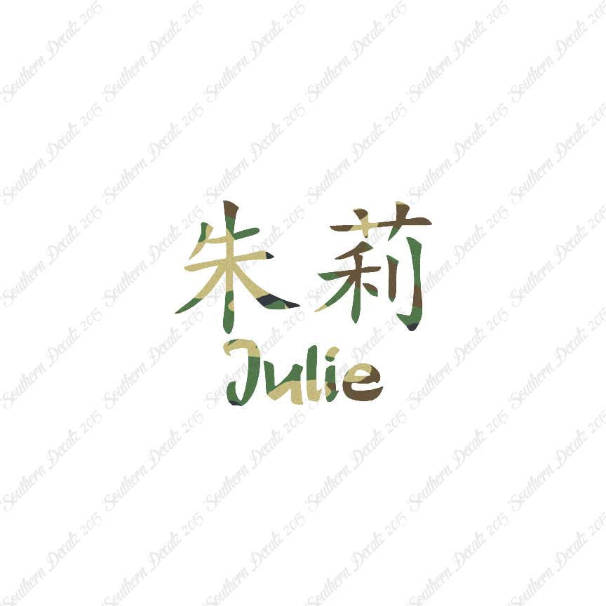 Chinese Name Symbols "Julie"