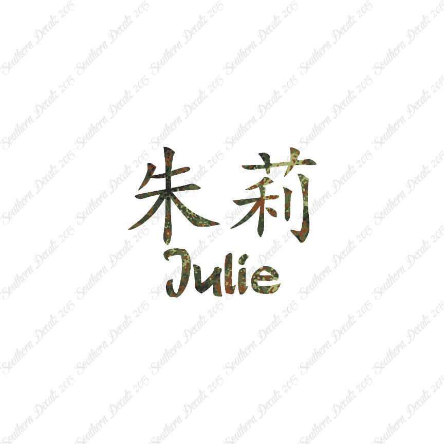 Chinese Name Symbols "Julie"