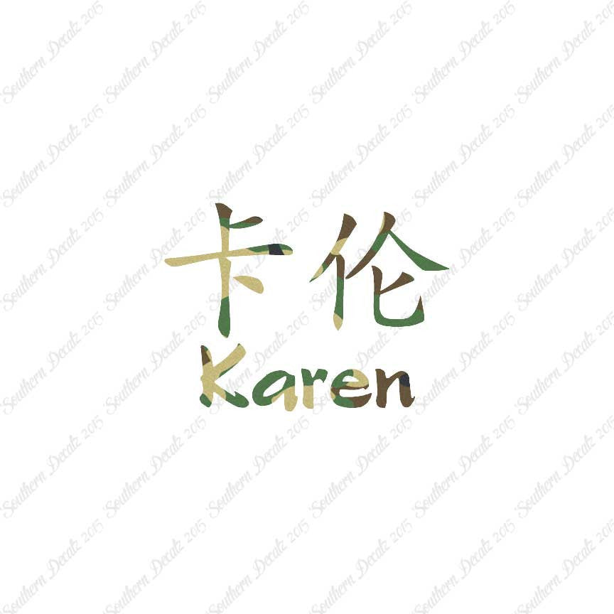 Chinese Name Symbols "Karen"