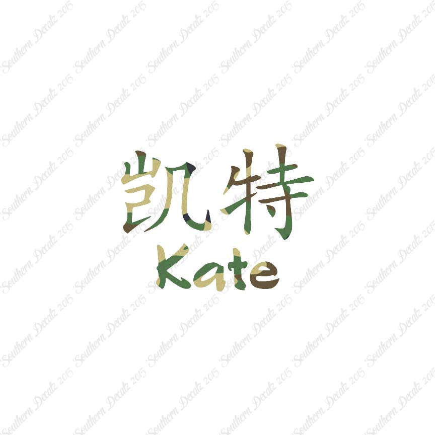 Chinese Name Symbols "Kate"