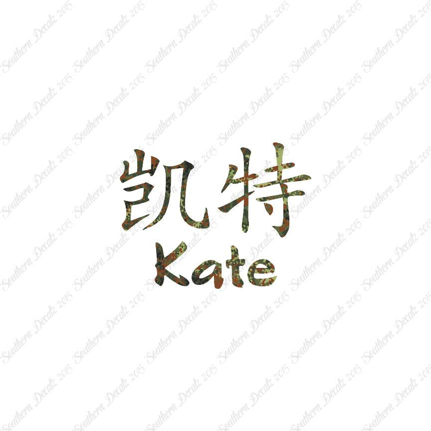 Chinese Name Symbols "Kate"