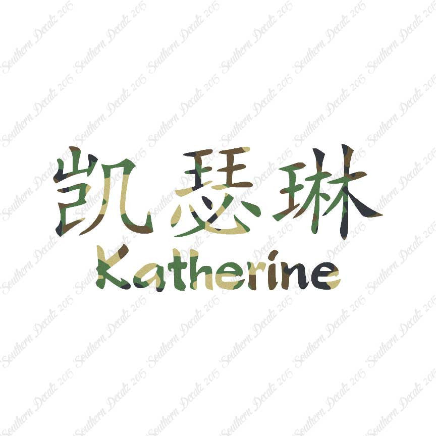 Chinese Name Symbols "Katherine"