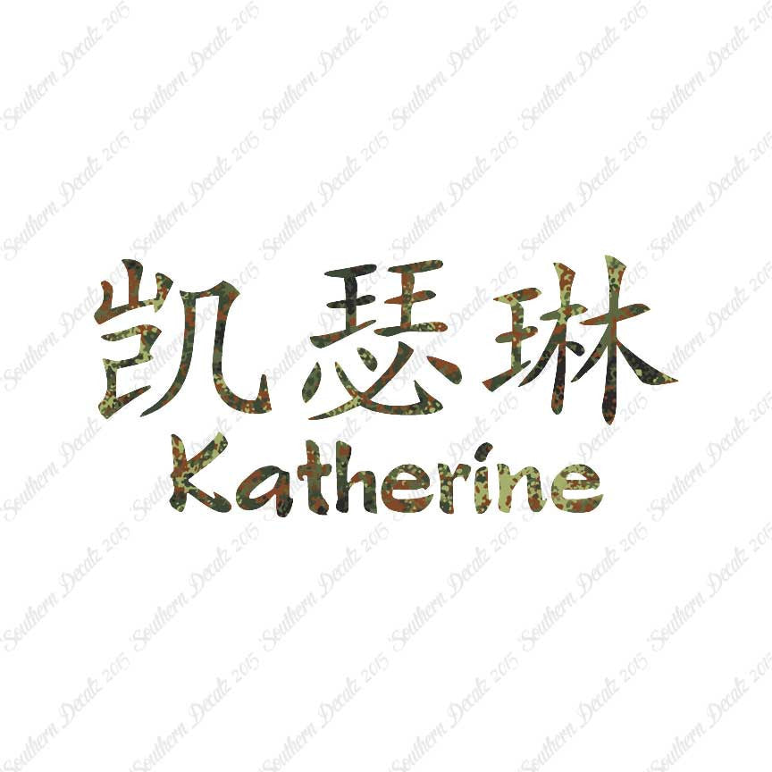 Chinese Name Symbols "Katherine"