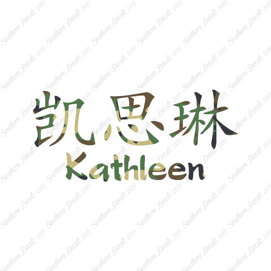 Chinese Name Symbols "Kathleen"