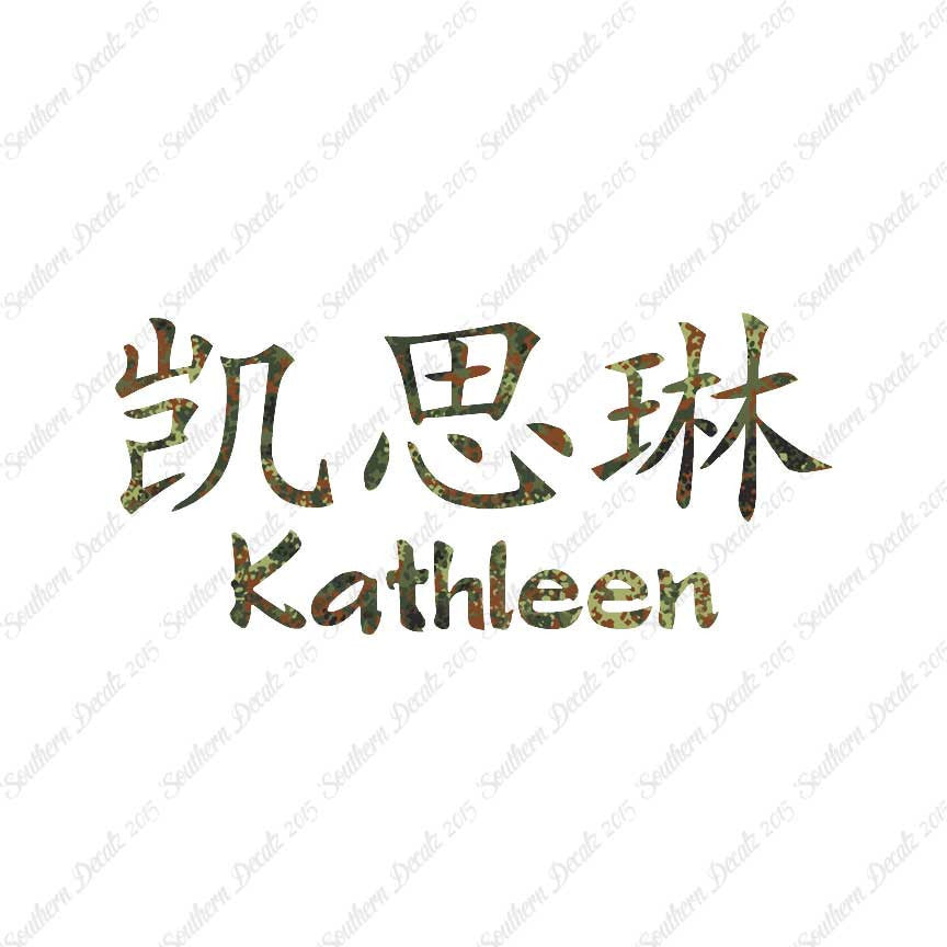 Chinese Name Symbols "Kathleen"