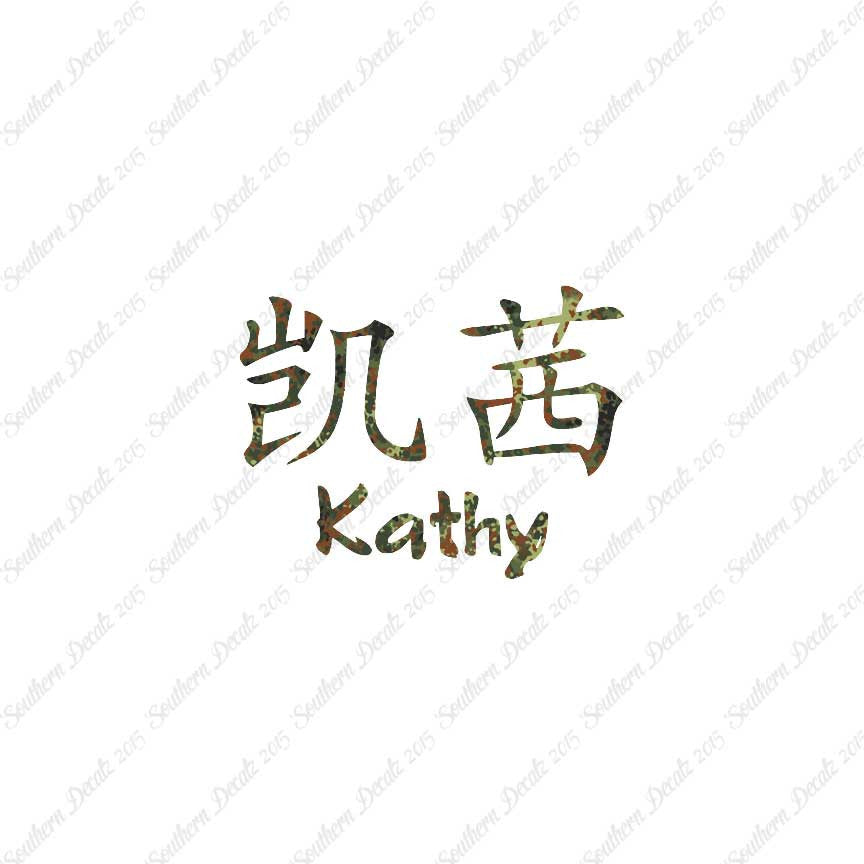 Chinese Name Symbols "Kathy"