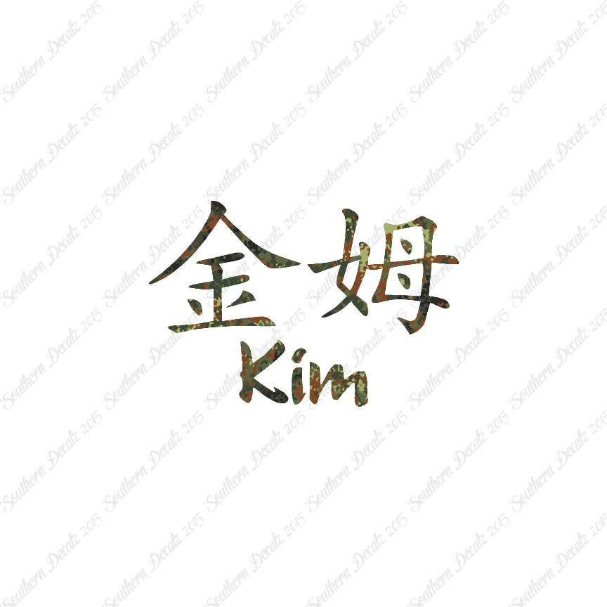 Chinese Name Symbols "Kim"