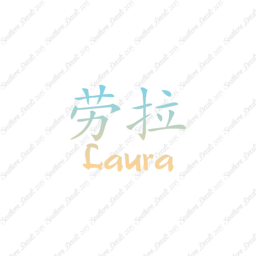Chinese Name Symbols "Laura"