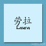Chinese Name Symbols "Laura"
