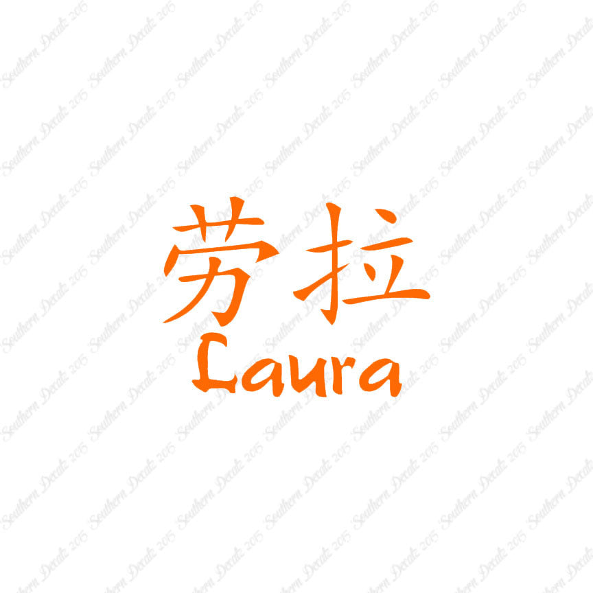 Chinese Name Symbols "Laura"