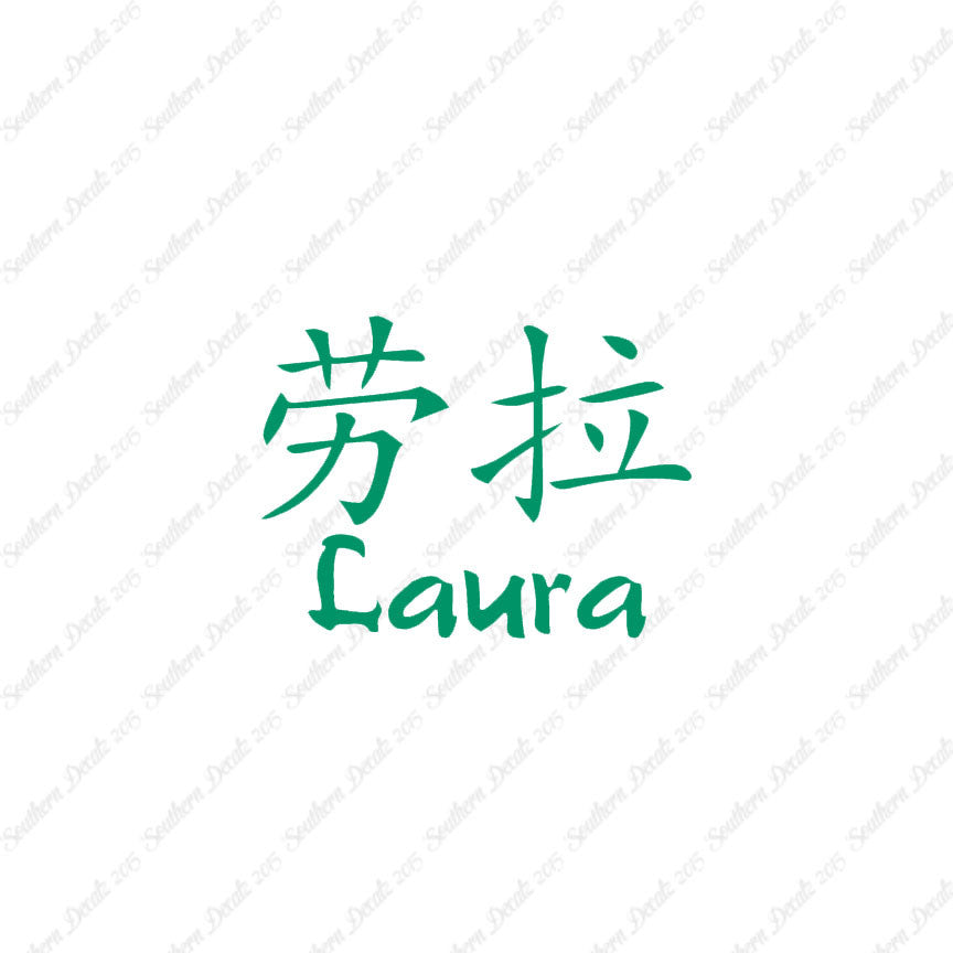 Chinese Name Symbols "Laura"