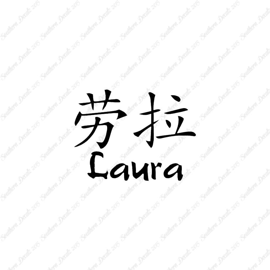 Chinese Name Symbols "Laura"