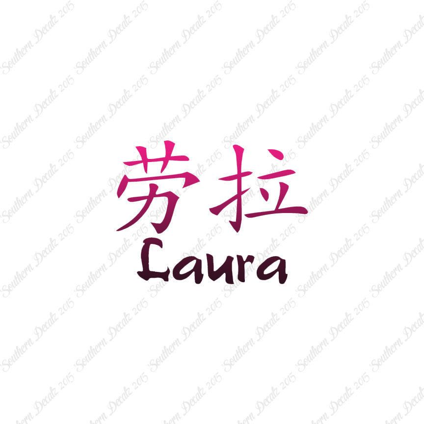 Chinese Name Symbols "Laura"