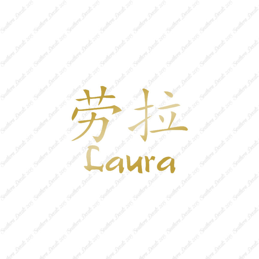 Chinese Name Symbols "Laura"