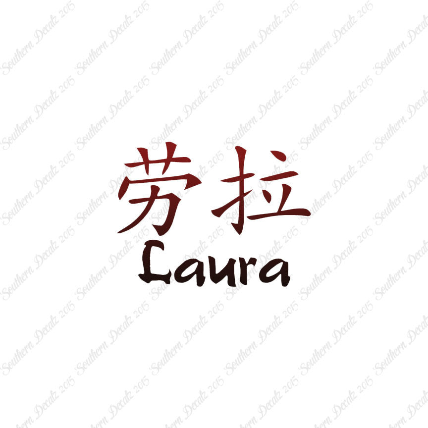 Chinese Name Symbols "Laura"