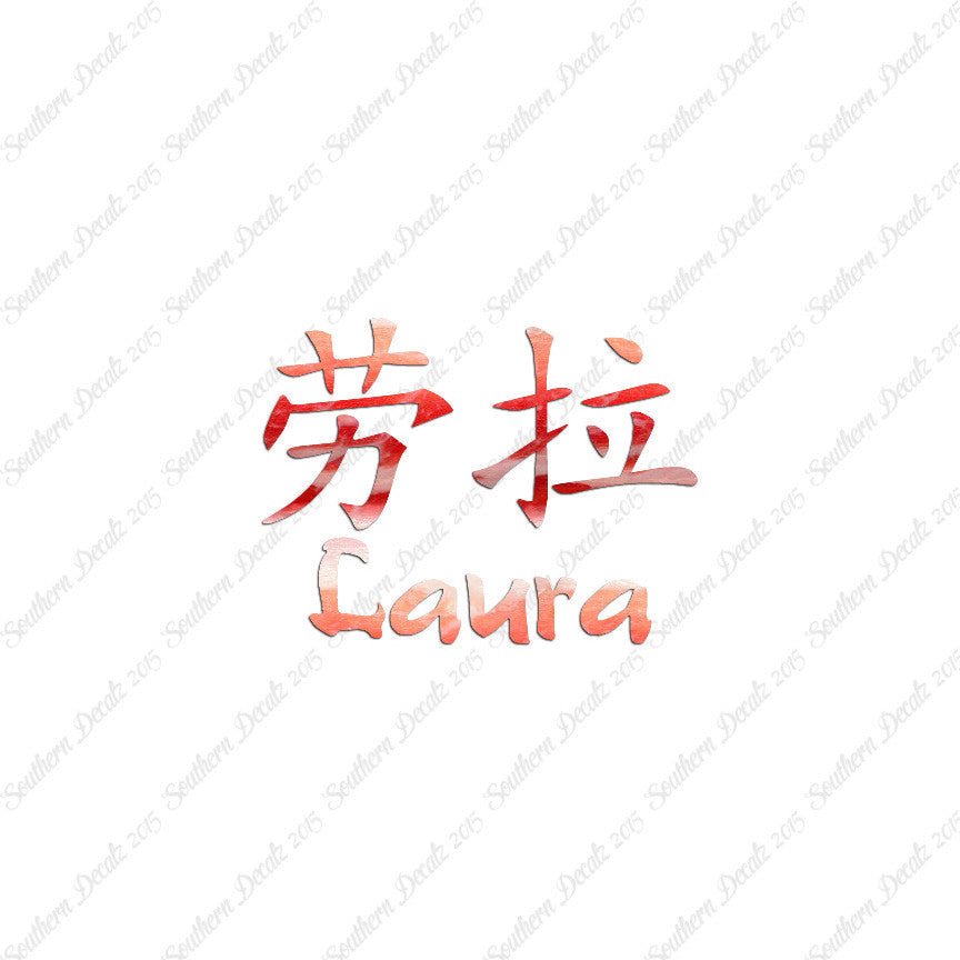 Chinese Name Symbols "Laura"