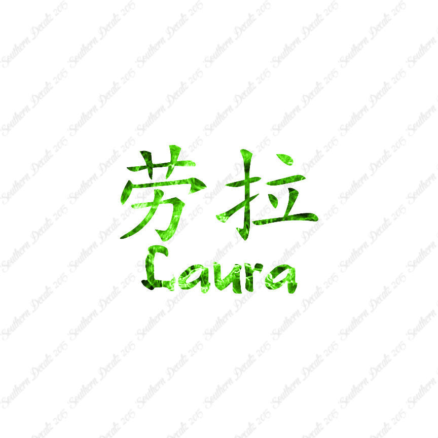 Chinese Name Symbols "Laura"