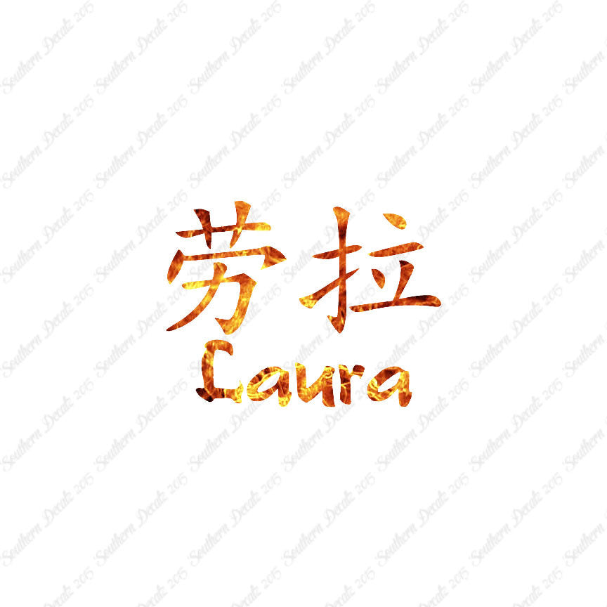 Chinese Name Symbols "Laura"