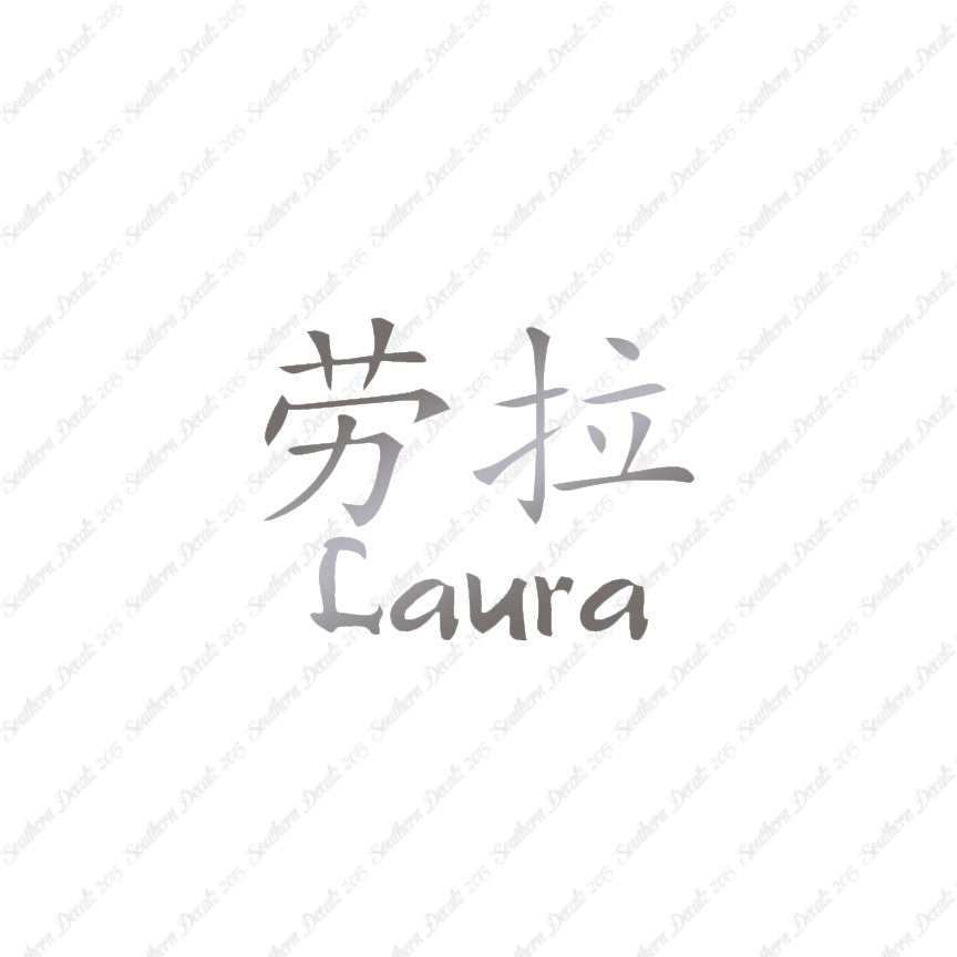 Chinese Name Symbols "Laura"