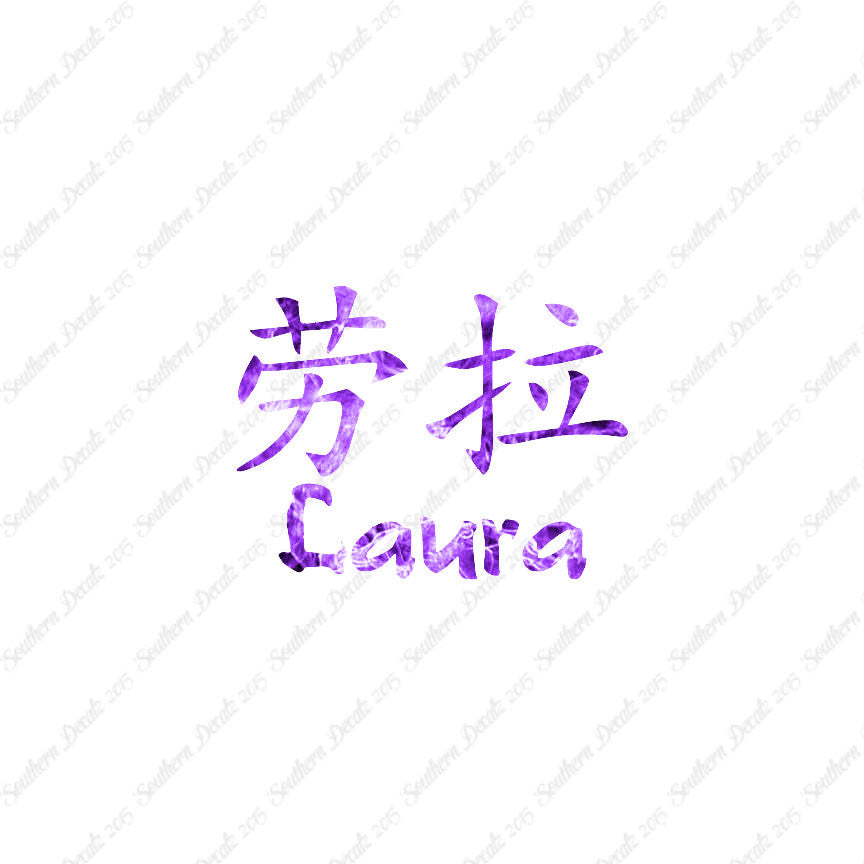 Chinese Name Symbols "Laura"