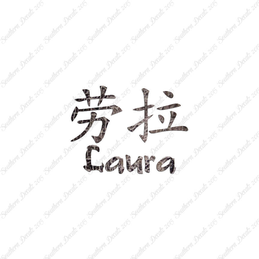 Chinese Name Symbols "Laura"