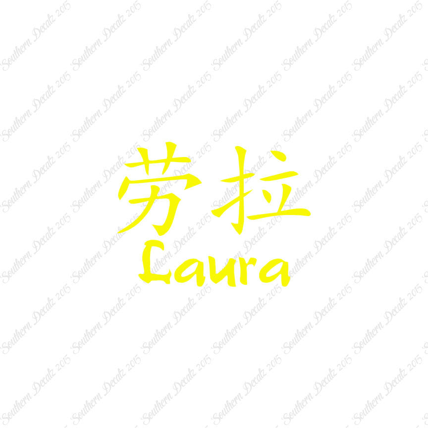 Chinese Name Symbols "Laura"
