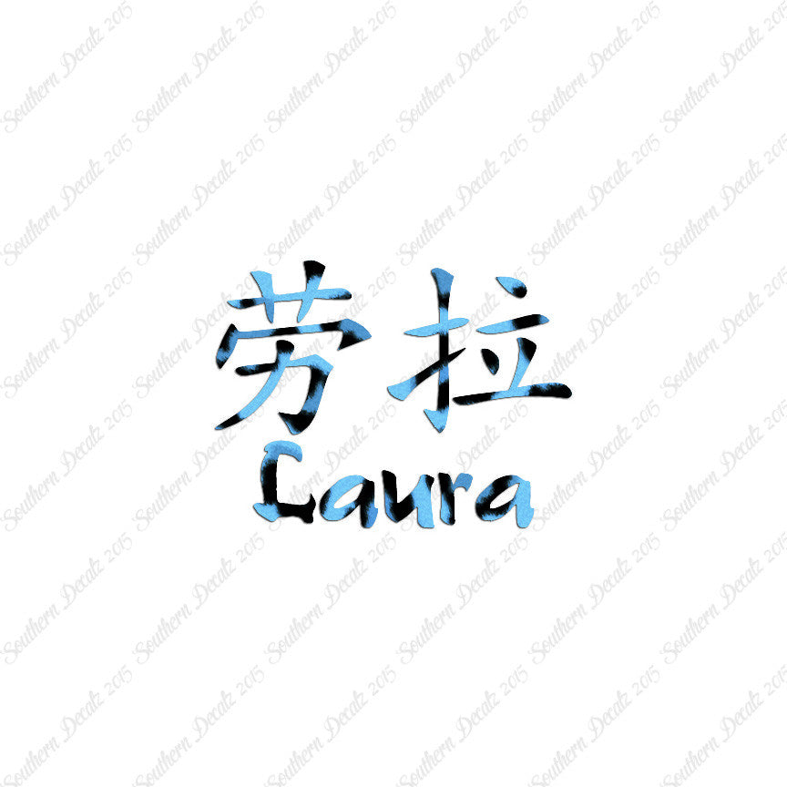 Chinese Name Symbols "Laura"