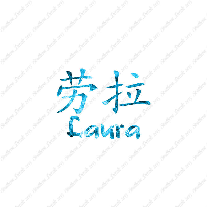 Chinese Name Symbols "Laura"
