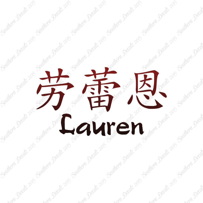 Chinese Name Symbols "Lauren"