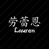Chinese Name Symbols "Lauren"