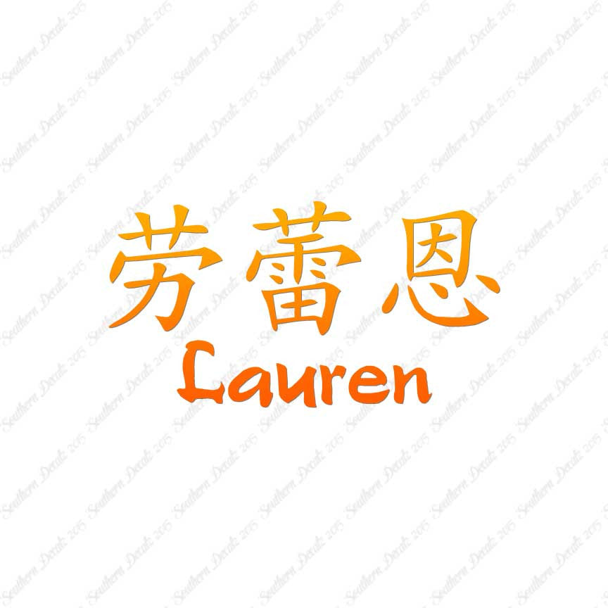 Chinese Name Symbols "Lauren"
