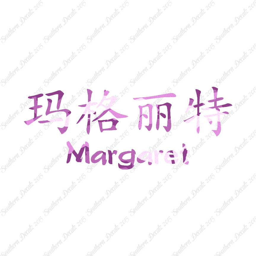 Chinese Name Symbols "Margaret"