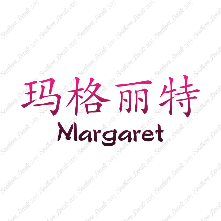 Chinese Name Symbols "Margaret"