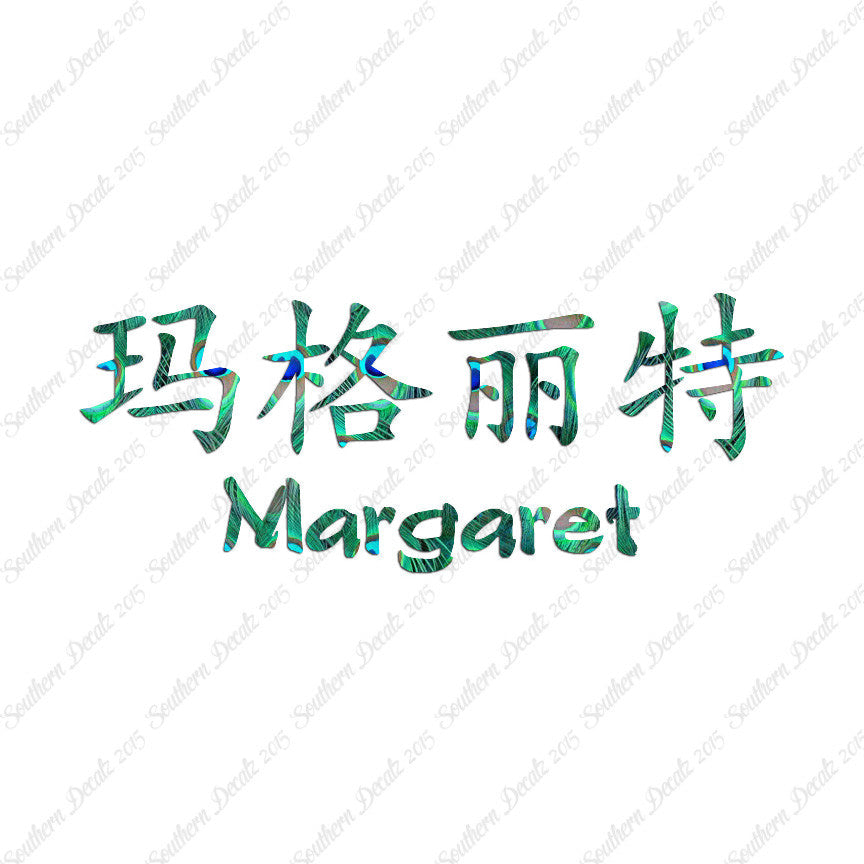 Chinese Name Symbols "Margaret"