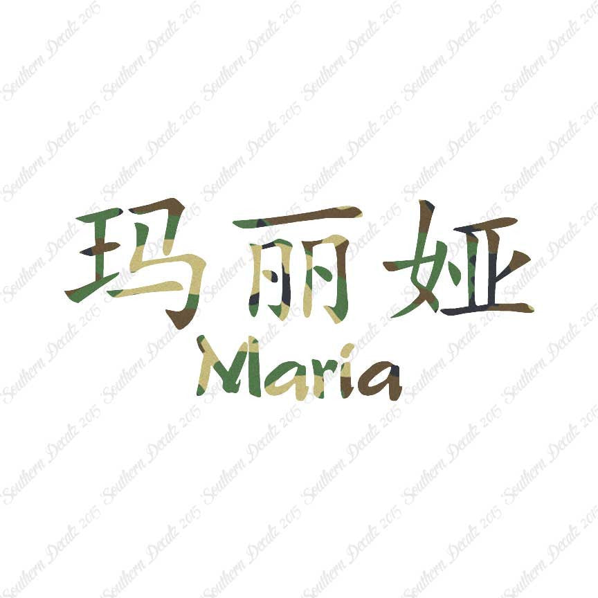 Chinese Name Symbols "Maria"