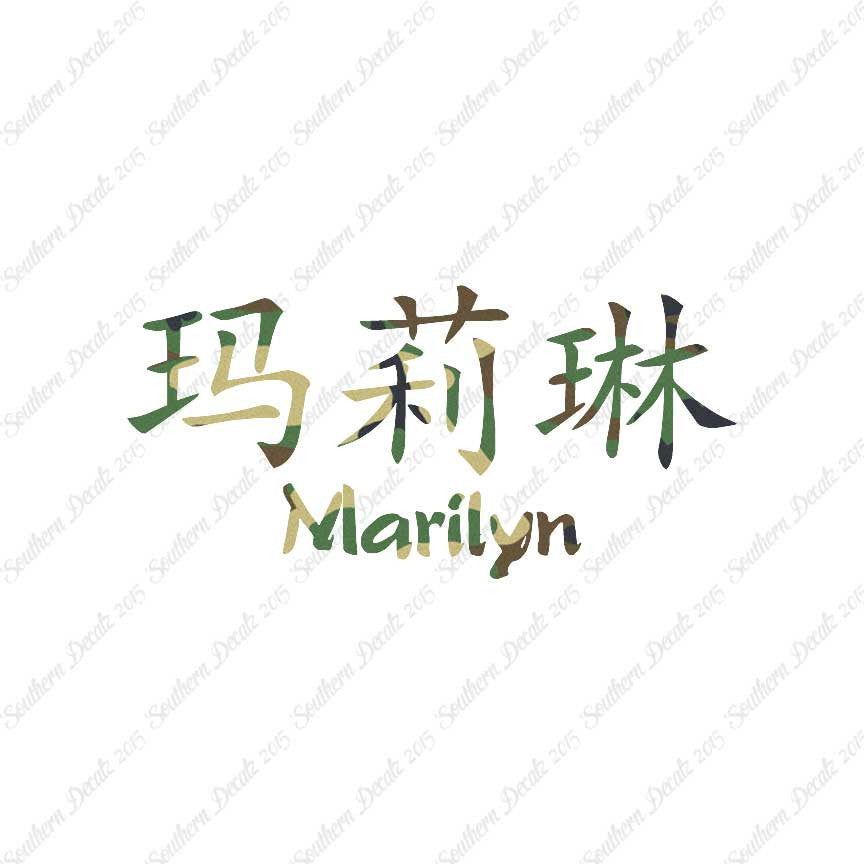 Chinese Name Symbols "Marilyn"