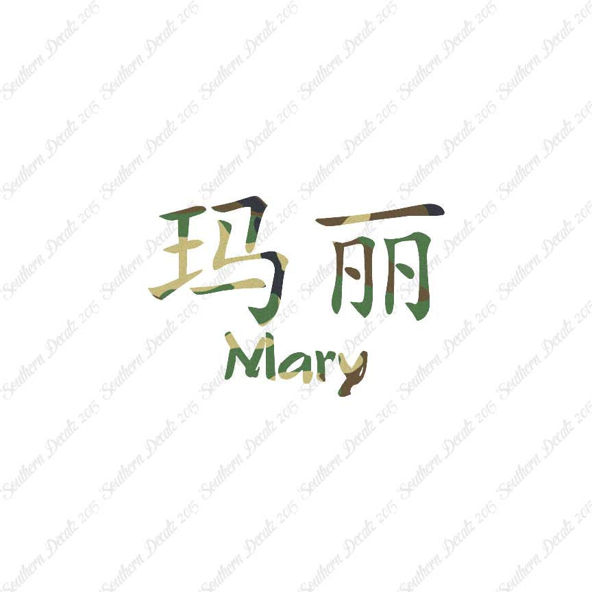 Chinese Name Symbols "Mary"