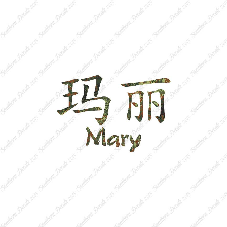 Chinese Name Symbols "Mary"