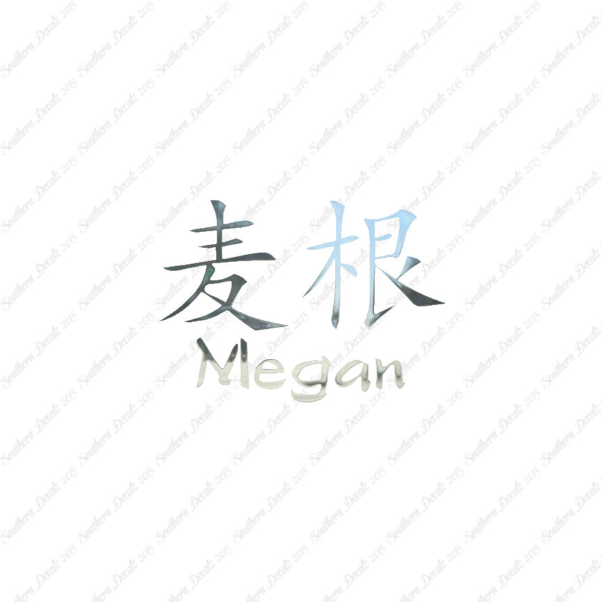 Chinese Name Symbols "Megan"