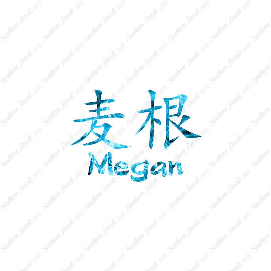 Chinese Name Symbols "Megan"