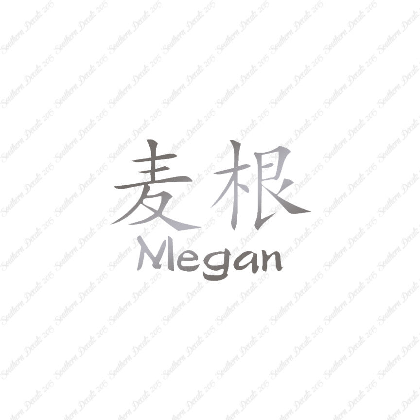 Chinese Name Symbols "Megan"