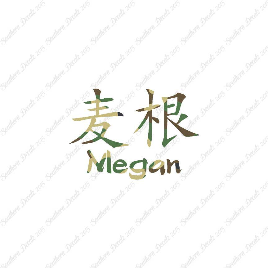Chinese Name Symbols "Megan"