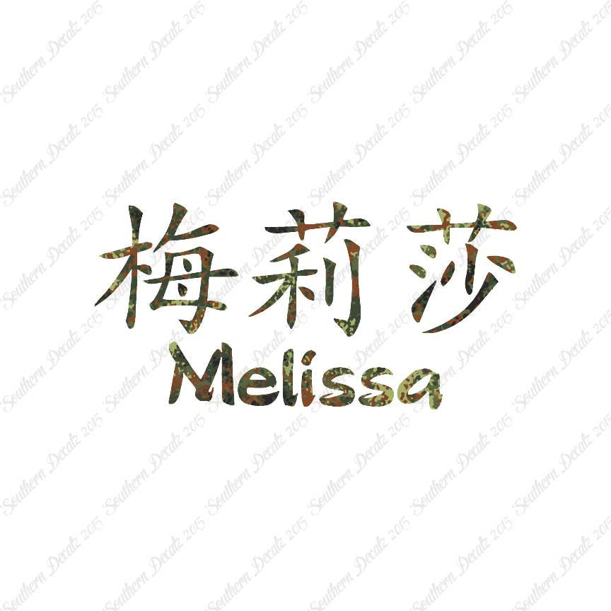 Chinese Name Symbols "Melissa"