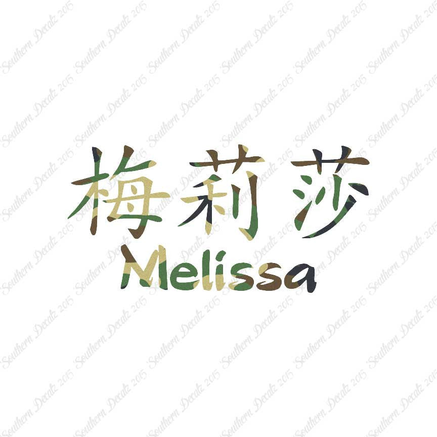 Chinese Name Symbols "Melissa"