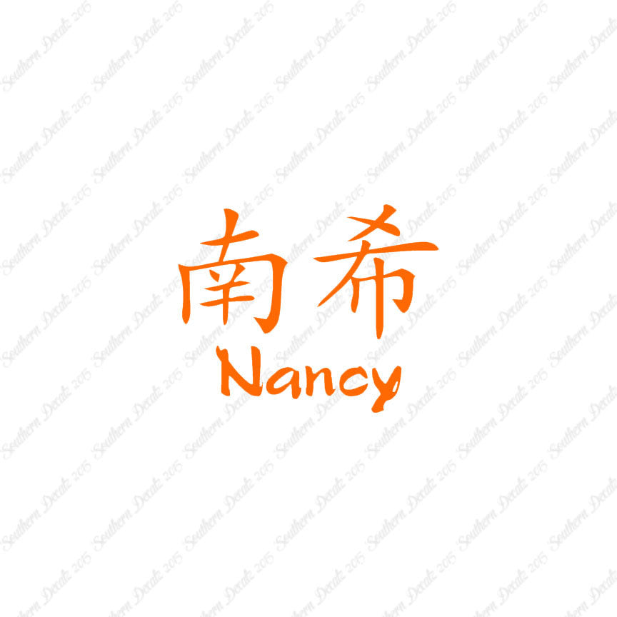 Chinese Name Symbols "Nancy"