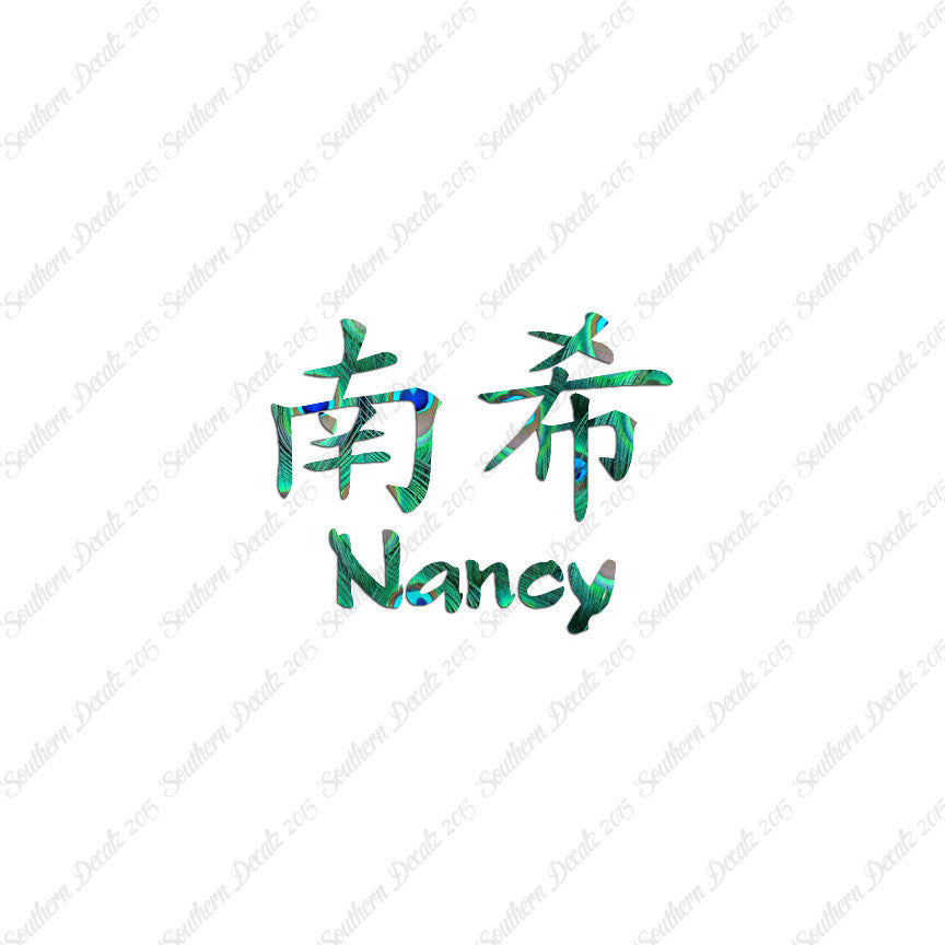 Chinese Name Symbols "Nancy"