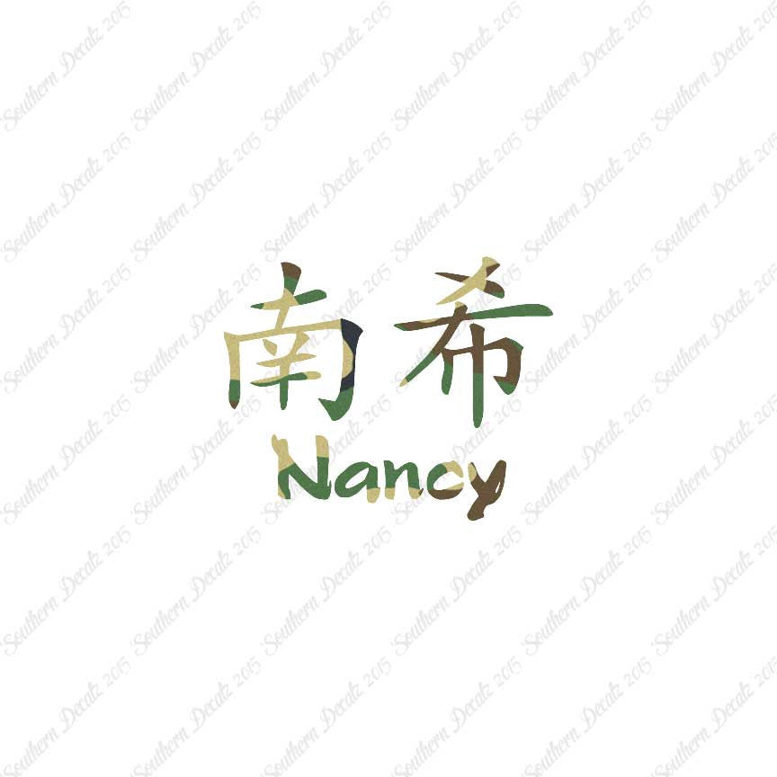 Chinese Name Symbols "Nancy"